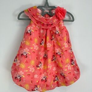Disney Baby Minnie Mouse Strawberry Watermelon Pink Romper Summer 0-3M Girl